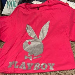 Pink Glitter Playboy Unisex T-shirt